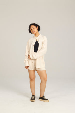 Relaxed Linen Button Down Shirt - Dorsu Ethical Clothing
