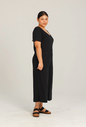 Wide Leg Tie Jumpsuit - Dorsu Ethical Clothing