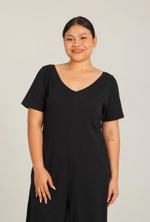 Wide Leg Tie Jumpsuit - Dorsu Ethical Clothing