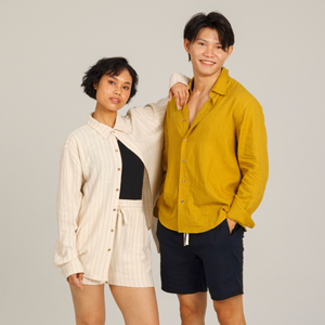 Relaxed Linen Button Down Shirt - Dorsu Ethical Clothing