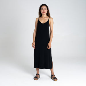 Dorsu | Ethical Cotton Basics | Singlet Dress | Black