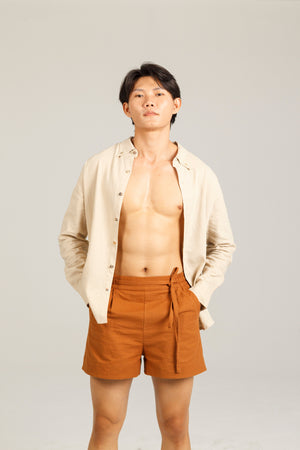 Linen Drawstring Shorts - Dorsu Ethical Clothing