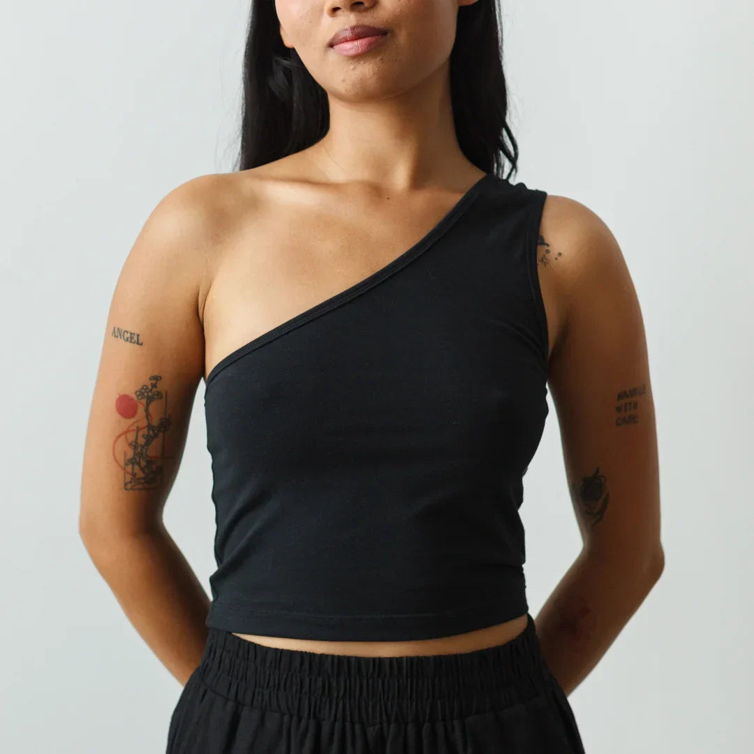 One Shoulder Tank - Dorsu Ethical Clothing