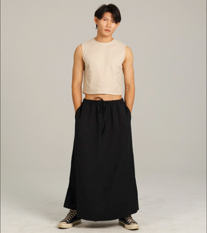 Linen Midi Skirt - Dorsu Ethical Clothing