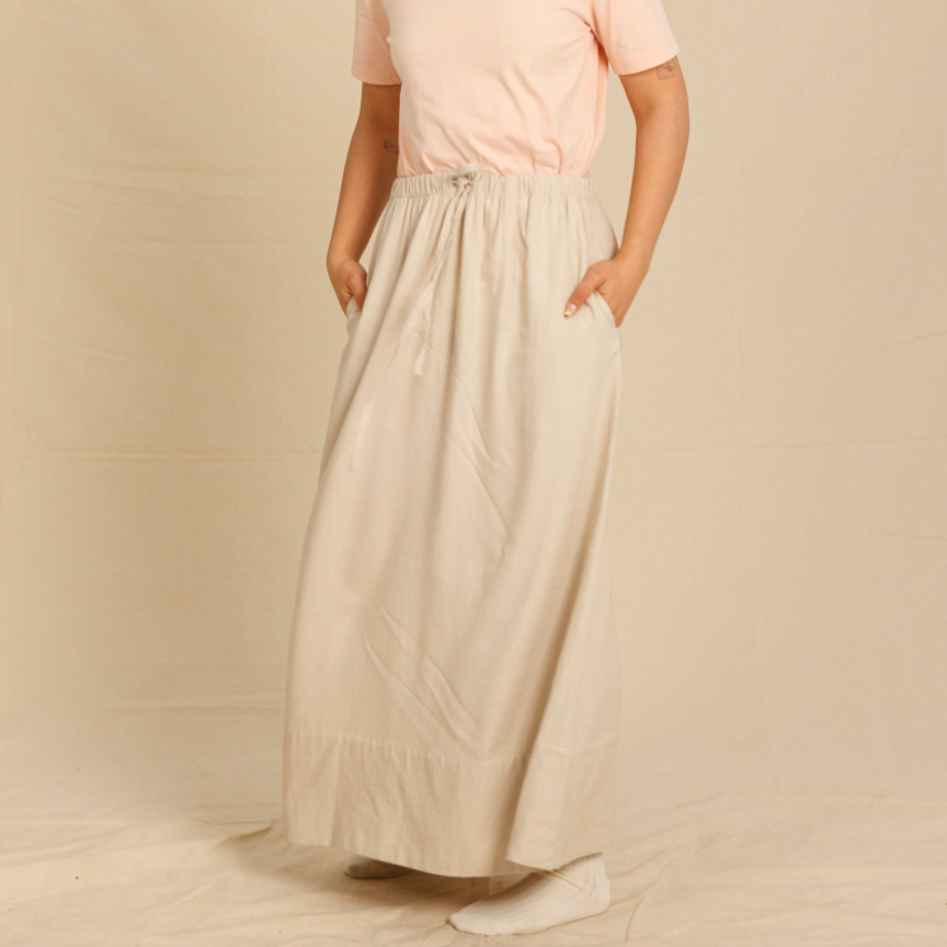 Linen Midi Skirt - Dorsu Ethical Clothing