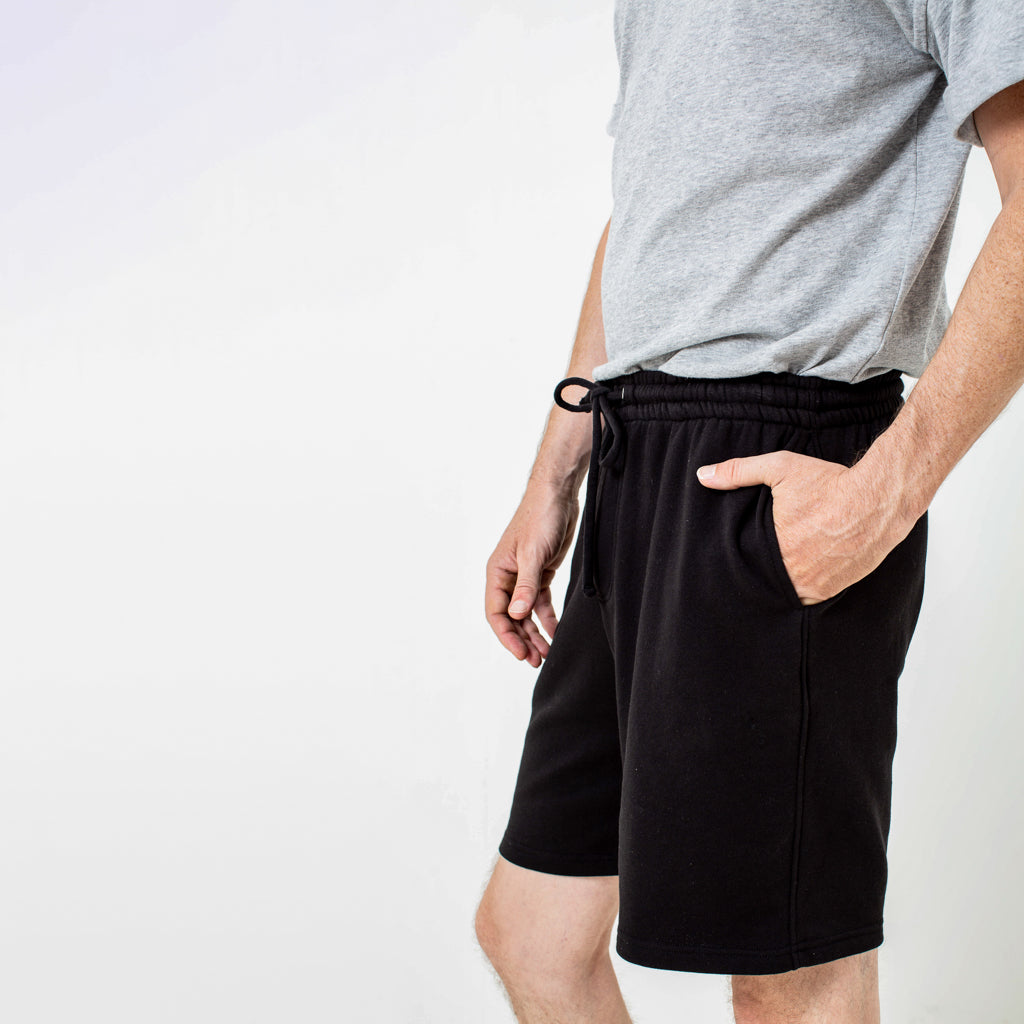 Dorsu | Ethical Cotton Basics | Men's Lounge Shorts | Black