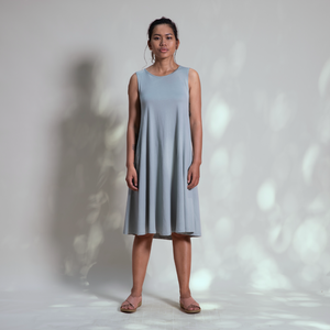 Dorsu | Ethical Cotton Basics | Sleeveless Swing Dress | Light Teal