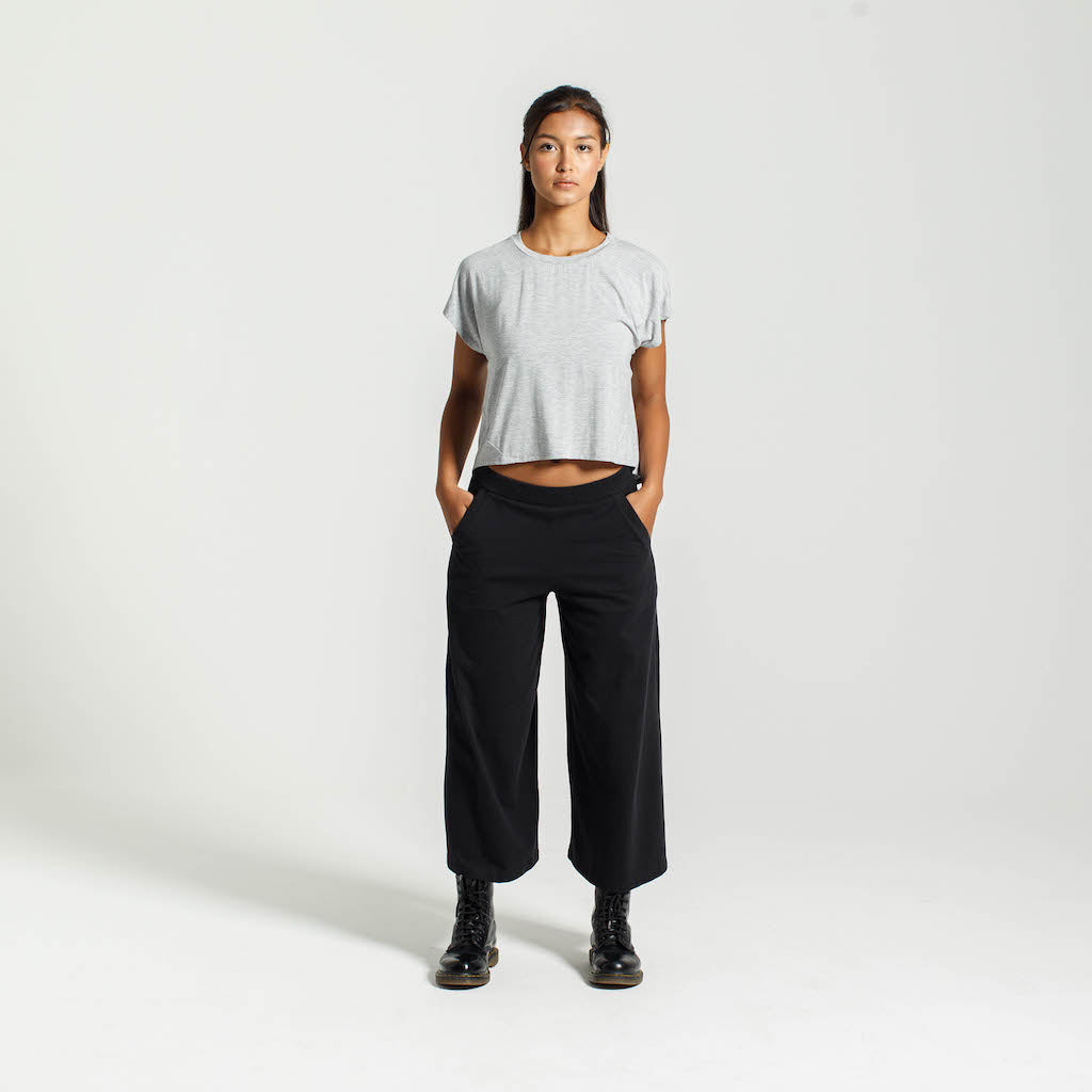 AMO Pull On Slouch Trouser in Warm Grey Camo | REVOLVE