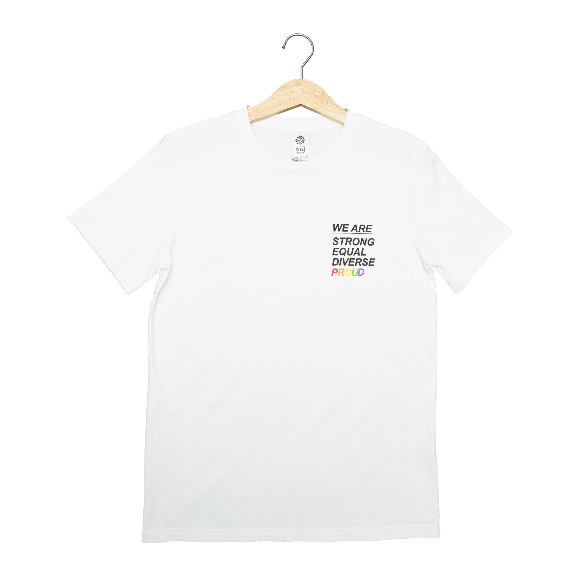 Dorsu | Ethical Cotton Basics | We Are PROUD T-shirt | White