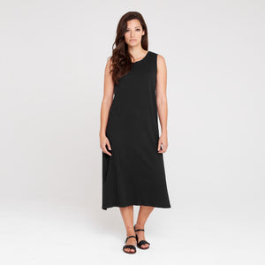Dorsu | Ethical Cotton Basics | Relaxed Tank Dress  | Black