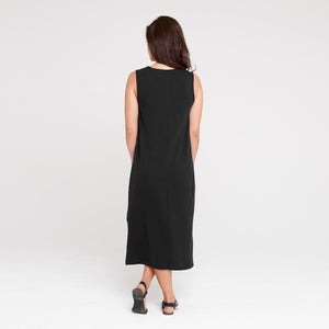 Dorsu | Ethical Cotton Basics | Relaxed Tank Dress  | Black