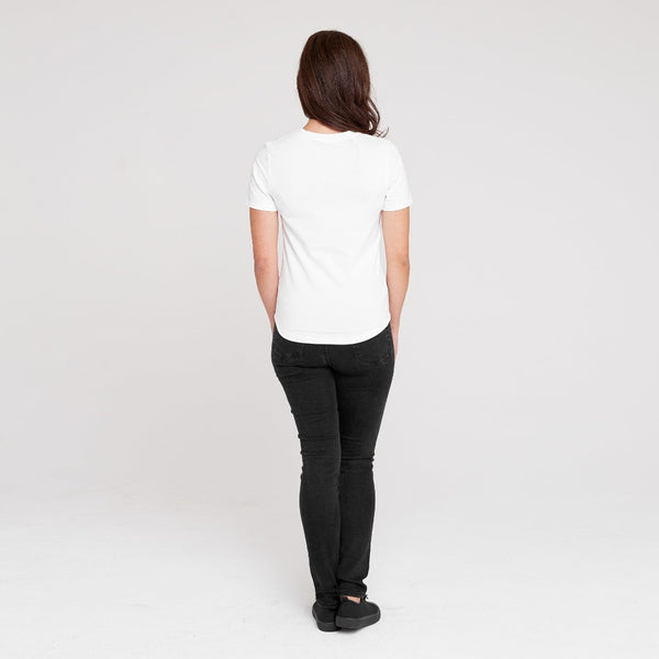 Women's Ethical Shirts | Fitted T-Shirt in White | Dorsu