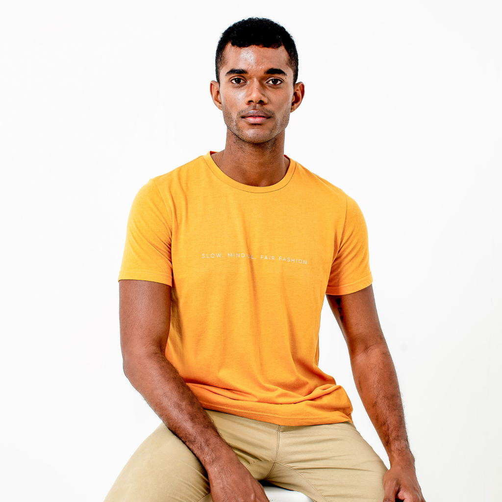 Dorsu | Ethical Cotton Basics | SMFF Men's T-Shirt | Mustard