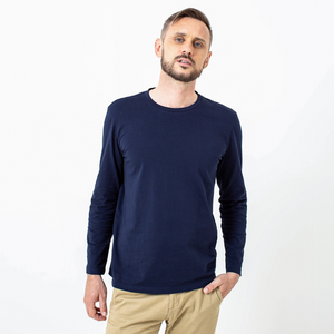 Dorsu | Ethical Cotton Basics | Core Long Sleeve T-Shirt | Navy